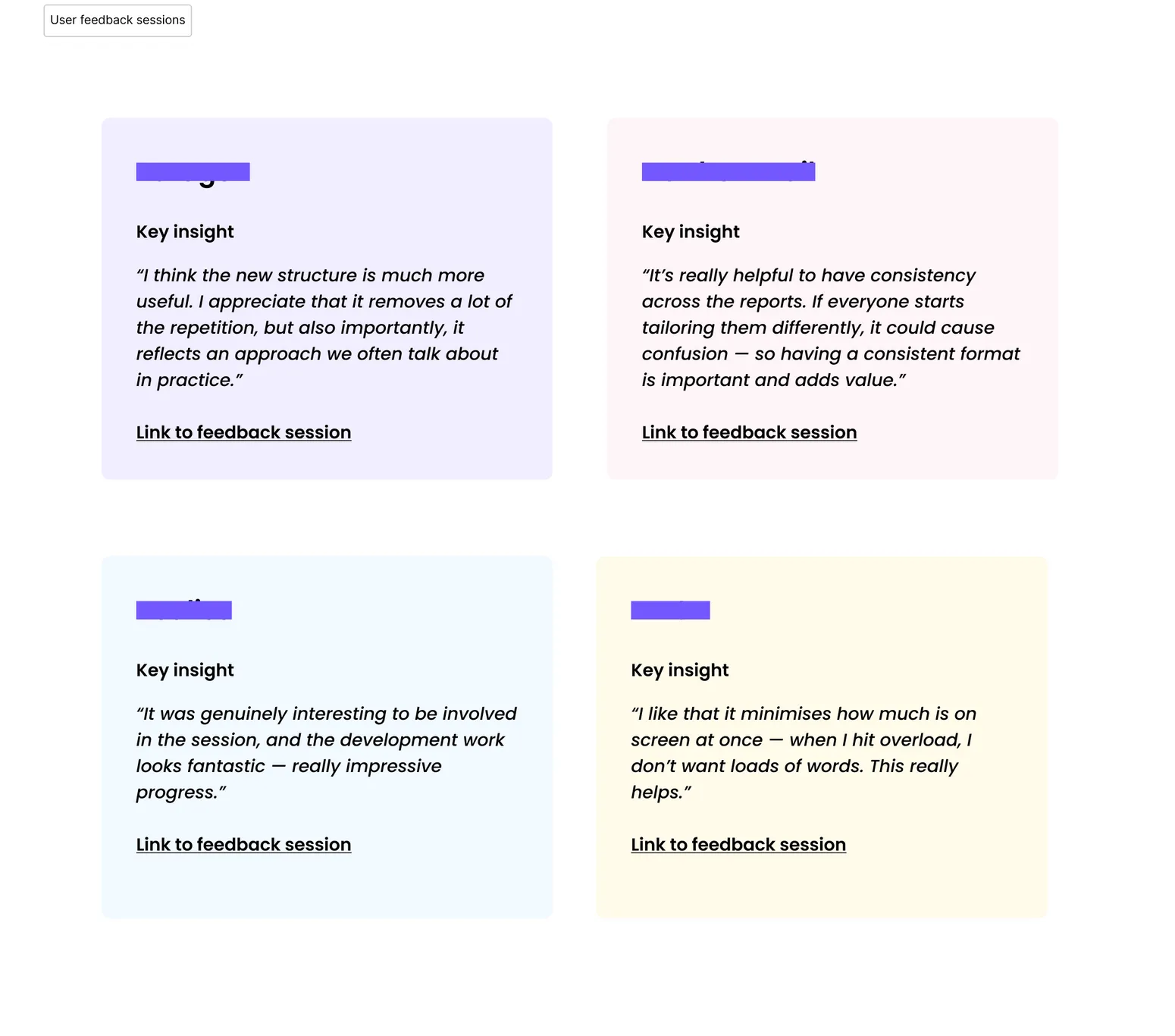 Using feedback to inform design decisions