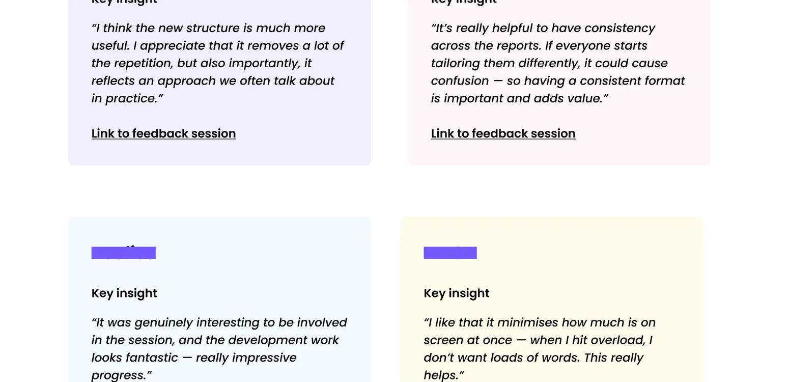 Using feedback to inform design decisions