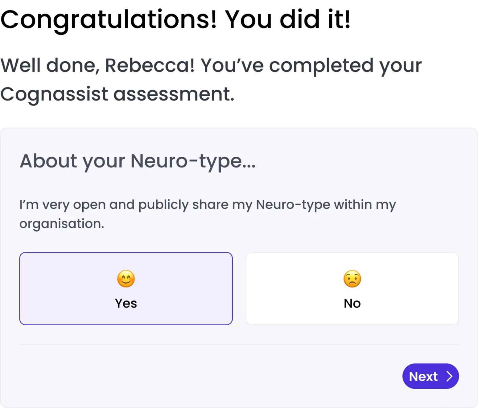 A component used in the Cognassist design system